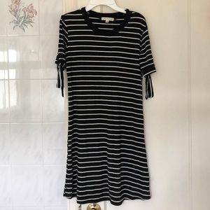PacSun black and white stripe ribbed dress